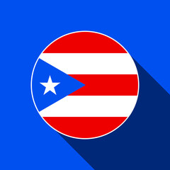 Country Puerto Rico. Puerto Rico flag. Vector illustration.