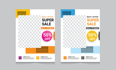 Cover design for annual report and business catalog, magazine, flyer or booklet. Brochure template layout. A4 cover vector 4