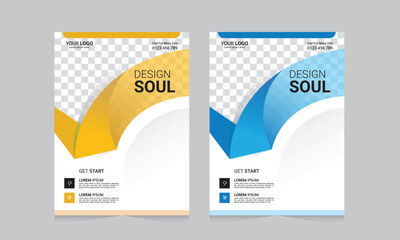 Cover design annual report,vector template brochure, flayer, presentation, leaflet, magazine. Purple and blue polygons on a white background's Design