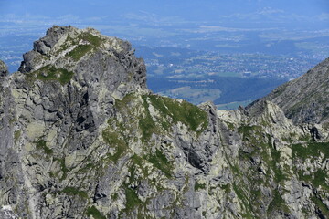 Fototapeta na wymiar Tatra Mountains, trail, Orla Perc, climbing, extreme,