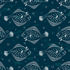 Flounders pattern blue