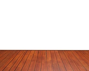 Fototapeta premium Wooden tabletop isolated on white background Empty rustic wood table, For montage product display or design key visual layout. with clipping path. 3d illustration.