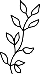 Foliage Illustration, Leaves, Leaf Illustration. Hand-drawn doodles illustration.
Line art