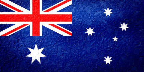 Australian flag grunge color glow