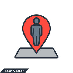 placeholder icon logo vector illustration. Navigation symbol template for graphic and web design collection