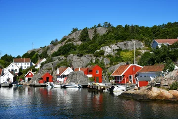 Rolgordijnen Noorwegen. Een badplaats Kristiansand. de zesde grootste stad van Noorwegen © Victor