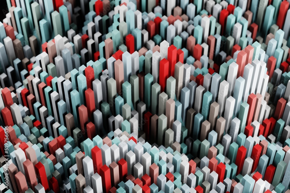 Leinwandbilder Beautiful Abstract colourful   background. Starburst dynamic cube. 3d rendering illustration Background pattern for design