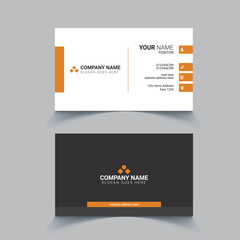 Orange elegant corporate business card design 