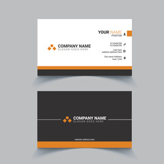 Orange elegant corporate business card design 