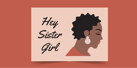 Hey Sister Girl Card Greeting Card for African Women