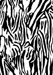 Abstract mono patterned print design 