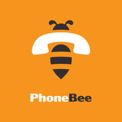 Obraz premium Phone Bee Logo