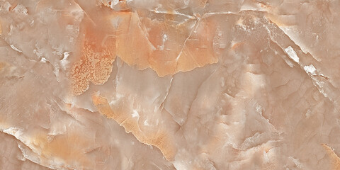 Fototapeta na wymiar New Brown Onyx Marble With Light Brown Figures For interior tiles