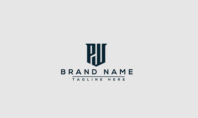 Logo design letter PW . Elegant modern. Vector template.