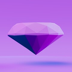 3d rendering of a crystal on a dark background