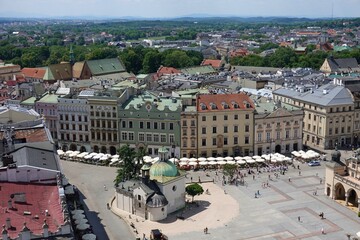 Cracow, Poland - Market Square with Cloth Hall in the town center
