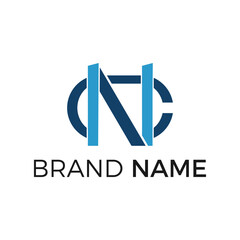 vector logo pictorial monogram of the letters C and N
