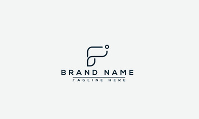 Logo design letter F . Elegant modern. Vector template.