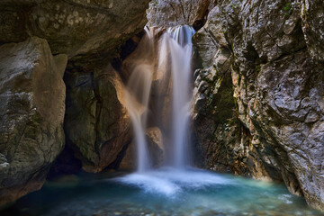 Waterfall in the canyon