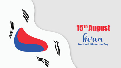 15th August National Liberation Day of Korea social media post design