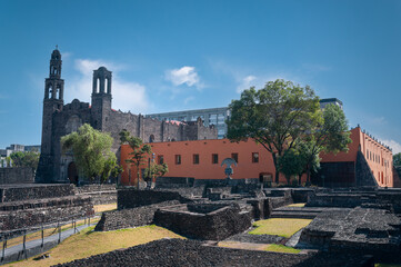 Three Cultures Plaza is a square in Tlatelolco, Mexico City, Mexico. The name reflects 3 periods of Mexican history: pre-Columbian, Spanish colonial and independent nation.