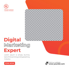 Digital marketing social media post business webinar for social media story, business post or stories banner template geometric shape design for attractive abstract elements post background space