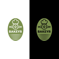 bakery logo design minimal and modern bake logotype vector template
