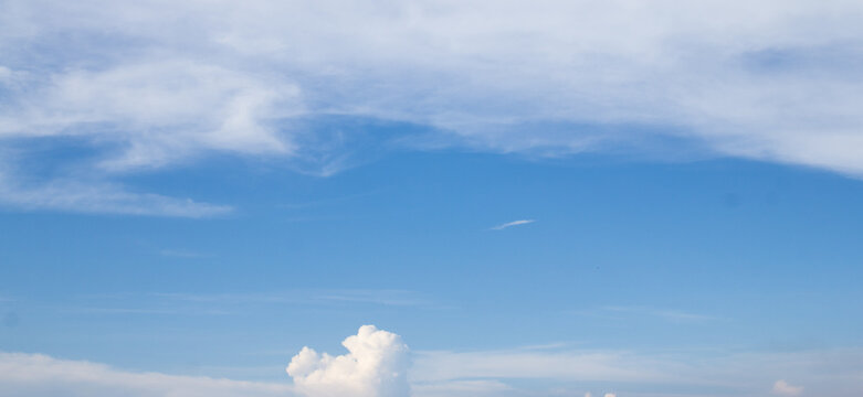 background and texture of sky and white clouds © King N