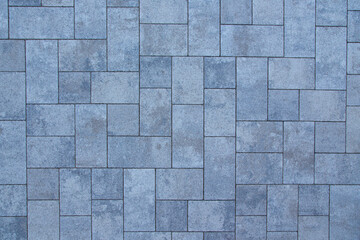 Virgin stone pavement for terrace, walkway, street or square, garden design and landscaping, road building, background, texture, close up