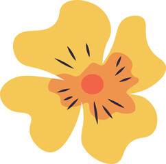 illustration of a beautiful floral background with flowers, meadow flower, wildflower,  and medicinal, healing herb 