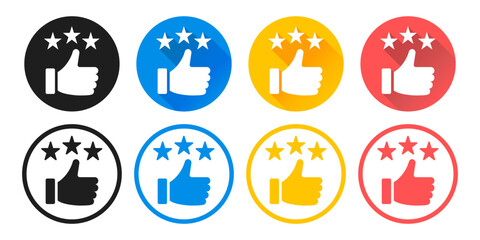 いいねボタン共感アイコンイラストセット赤青 Stock Vector Adobe Stock