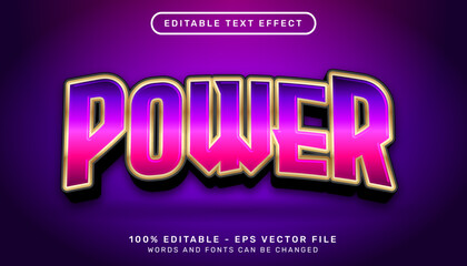 power 3d editable text effect template