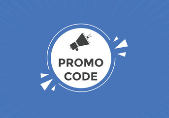 Promo code text web template. Vector Illustration. 
