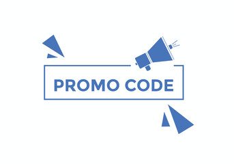 Promo code text web template. Vector Illustration. 
