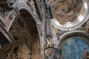 Schilderijen op glas baroque church (st catherine) in palermo in sicily (italy)  © frdric