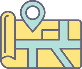 Fototapeta premium Map Icon