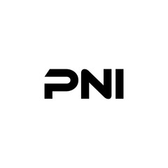 PNI letter logo design with white background in illustrator, vector logo modern alphabet font overlap style. calligraphy designs for logo, Poster, Invitation, etc.
