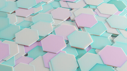 Fototapeta na wymiar 3D Background Abstract Hexagon pattern texture 