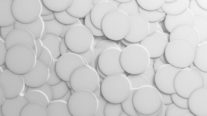 White 3D Background Abstract Circle pattern texture 