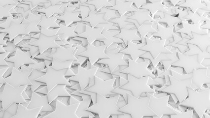 White 3D Background Abstract 5 Point Star pattern texture 