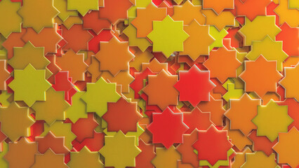 3D Background Abstract 8 Point Star pattern texture 
