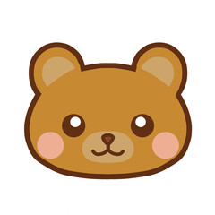 シンプルなくまの顔アップ