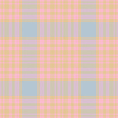 Plaid seamless pattern. Check fabric texture. Vector textile print.