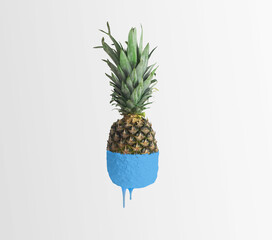 Pineapple colorful style pop art background design wallpaper.