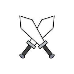 Illustration vector graphic of swords.