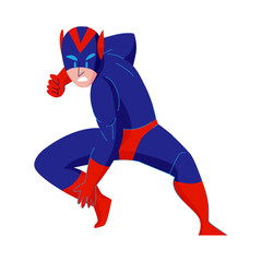 Fototapeta premium Fighting Superhero Pose Composition