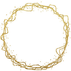 Gold Foil Frame ,gold splatter frames glitter,Gold brush stroke on transparent background.