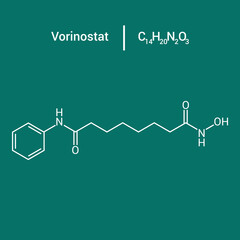 chemical structure of Vorinostat (C14H20N2O3)