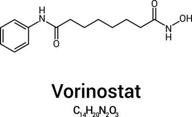 chemical structure of Vorinostat (C14H20N2O3)