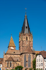 Fototapeta na wymiar Abteikirche St. Peter und Paul in Wissembourg